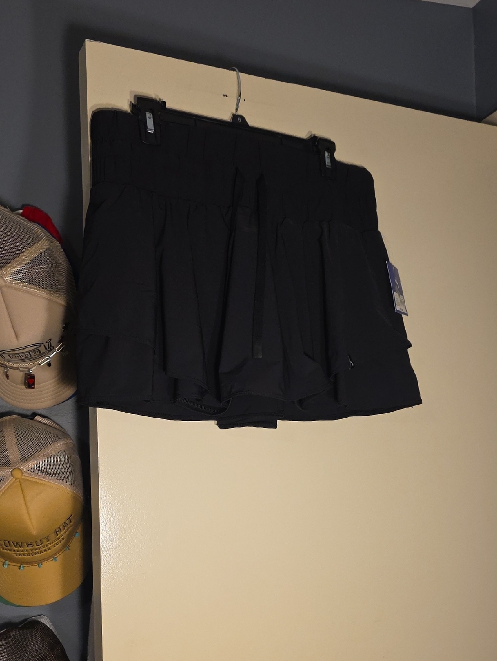 JoyLab Black Skort with Flared Overlay